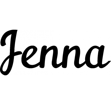 Jenna - Schriftzug aus Buchenholz