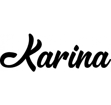 Karina - Schriftzug aus Buchenholz