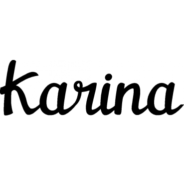 Karina - Schriftzug aus Buchenholz