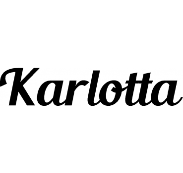 Karlotta - Schriftzug aus Buchenholz