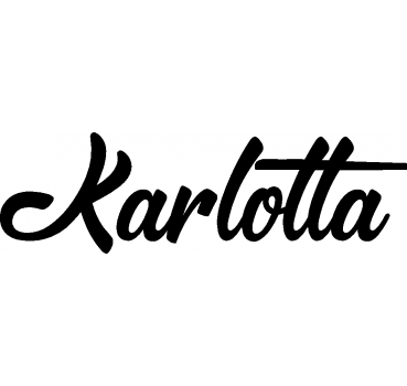 Karlotta - Schriftzug aus Buchenholz