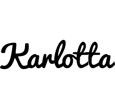 Karlotta - Schriftzug aus Buchenholz