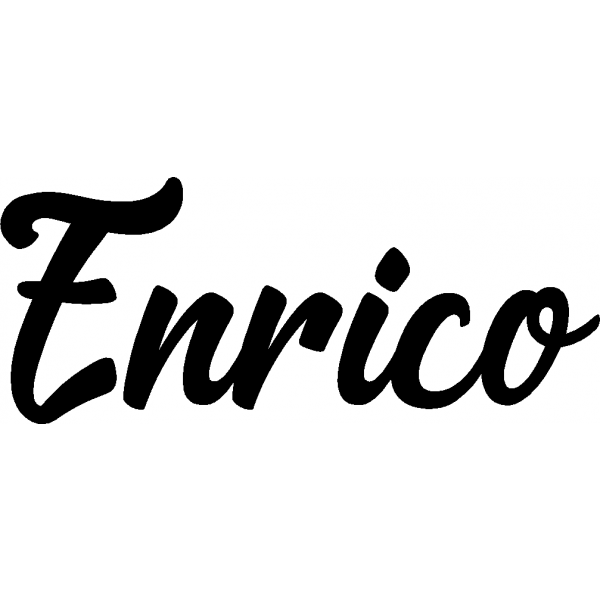 Enrico - Schriftzug aus Birke-Sperrholz