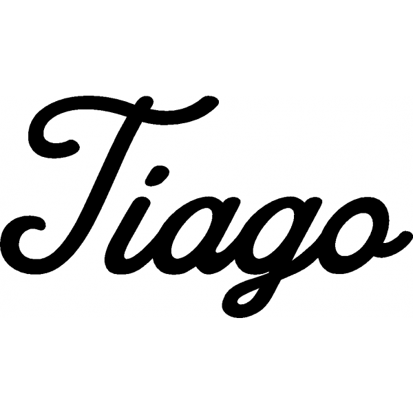 Tiago - Schriftzug aus Birke-Sperrholz