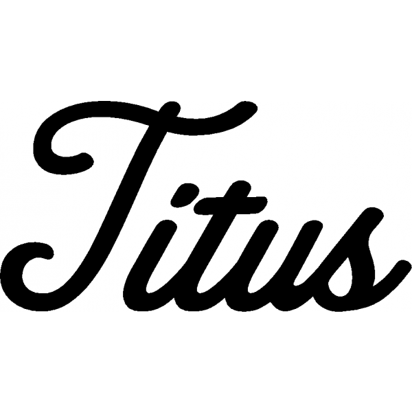 Titus - Schriftzug aus Birke-Sperrholz