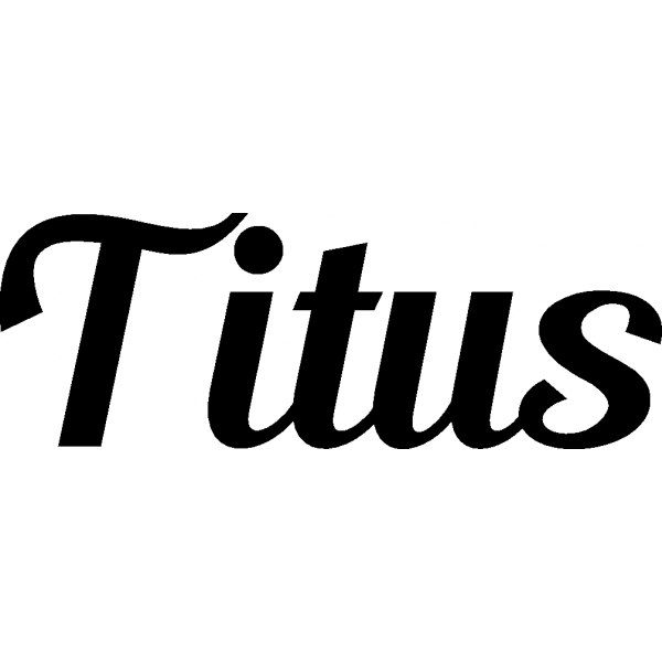 Titus - Schriftzug aus Birke-Sperrholz