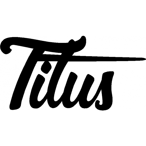 Titus - Schriftzug aus Birke-Sperrholz