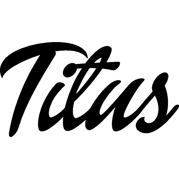 Titus - Schriftzug aus Birke-Sperrholz