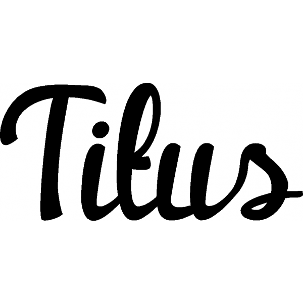 Titus - Schriftzug aus Birke-Sperrholz