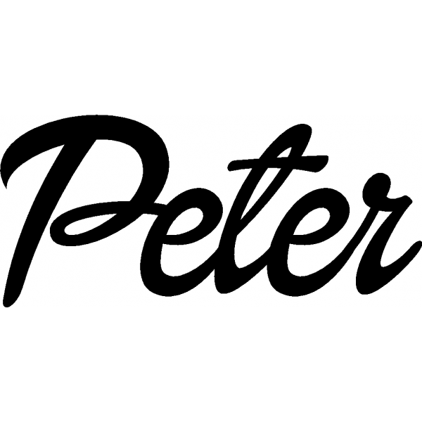 Peter - Schriftzug aus Buchenholz