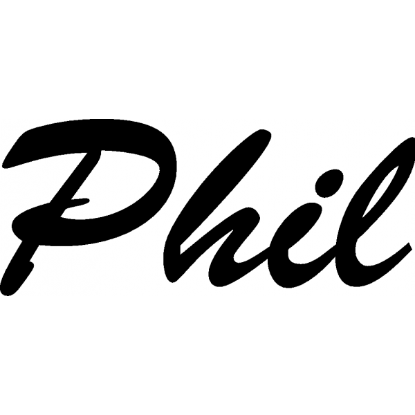 Phil - Schriftzug aus Buchenholz