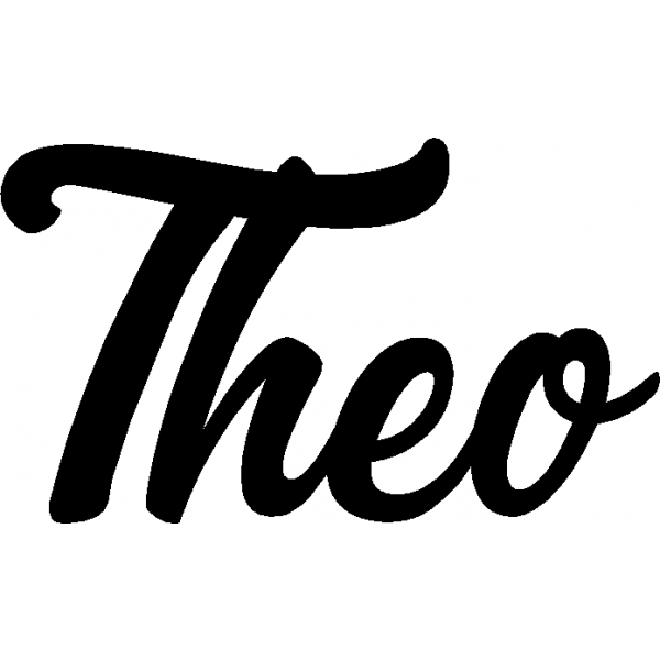 Theo - Schriftzug aus Buchenholz