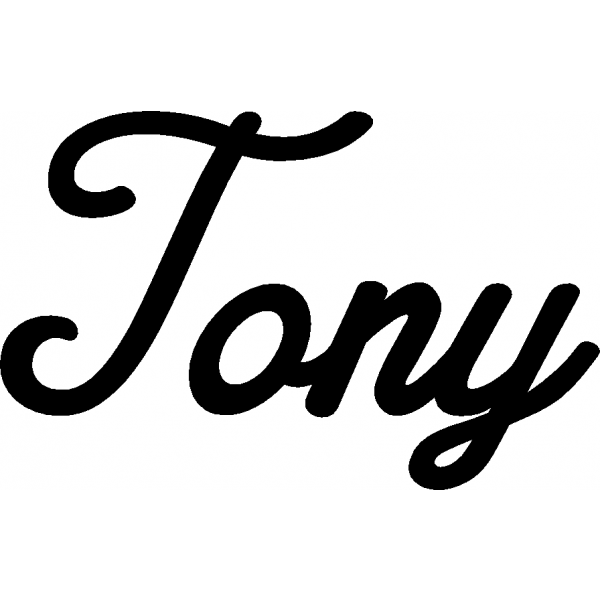 Tony - Schriftzug aus Buchenholz