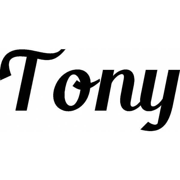 Tony - Schriftzug aus Buchenholz