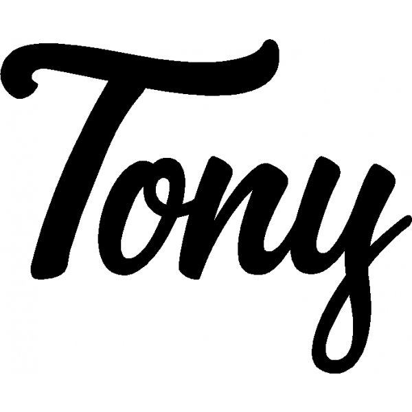 Tony - Schriftzug aus Buchenholz