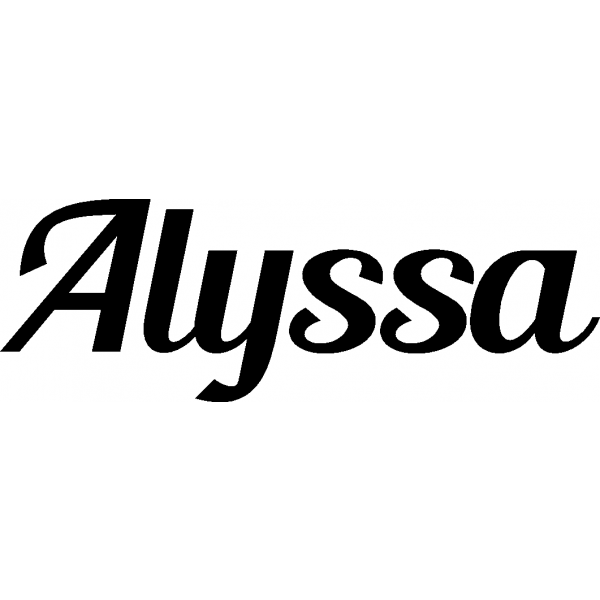 Alyssa - Schriftzug aus Buchenholz