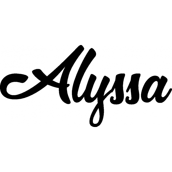 Alyssa - Schriftzug aus Buchenholz