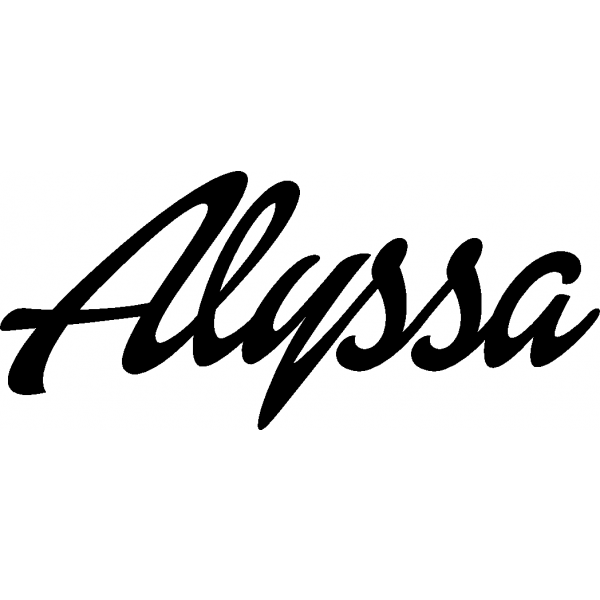 Alyssa - Schriftzug aus Buchenholz