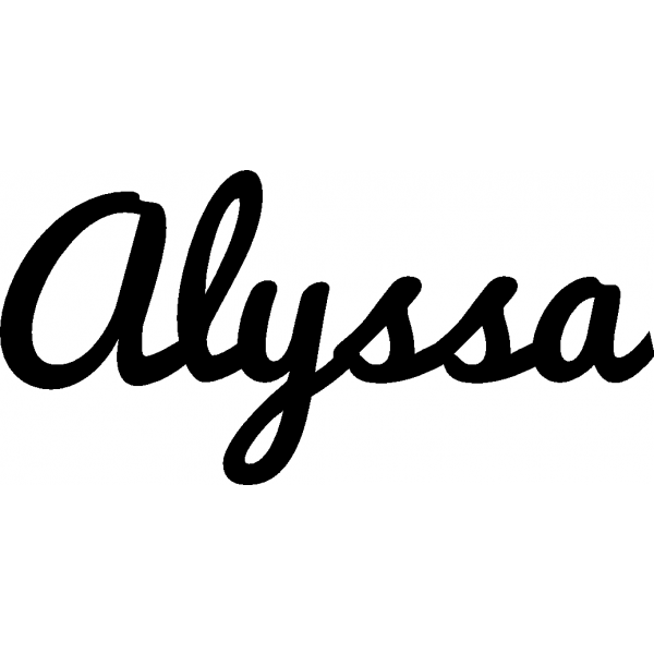 Alyssa - Schriftzug aus Buchenholz