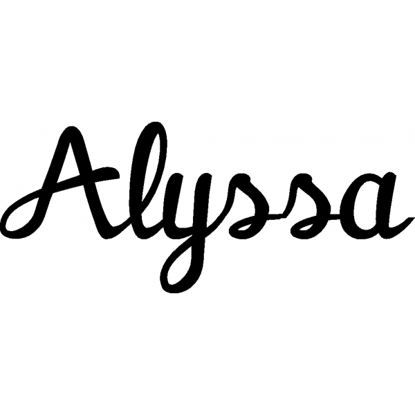 Alyssa - Schriftzug aus Buchenholz