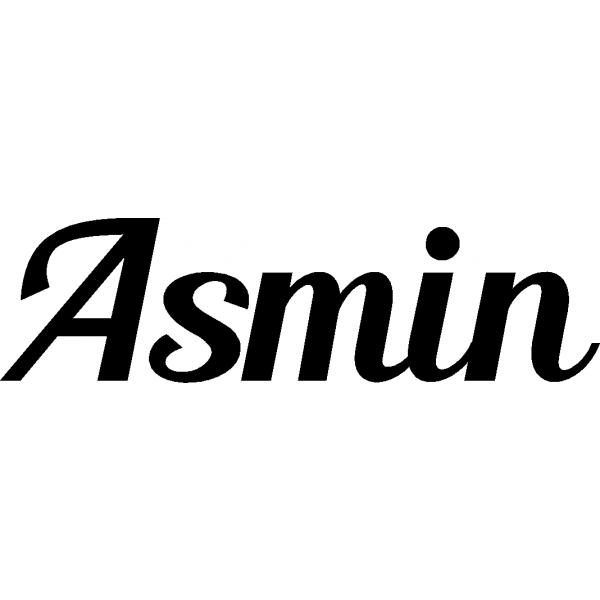 Asmin - Schriftzug aus Buchenholz