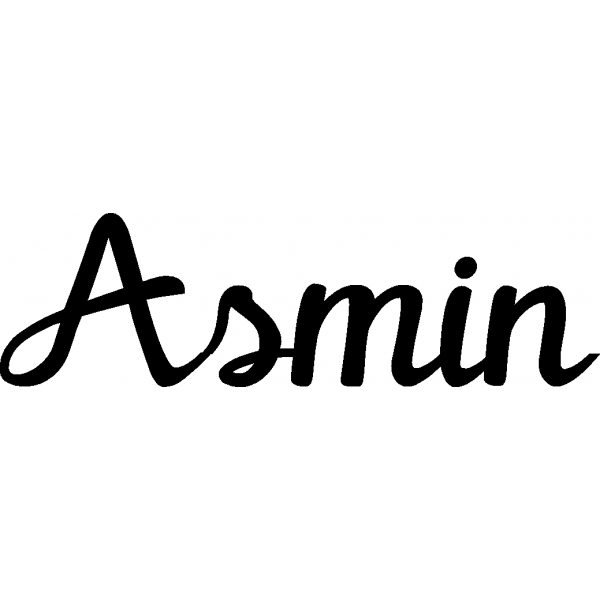 Asmin - Schriftzug aus Buchenholz