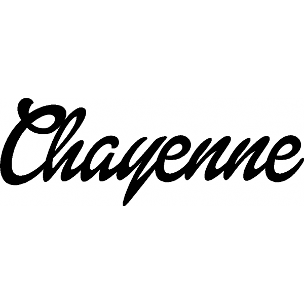 Chayenne - Schriftzug aus Buchenholz