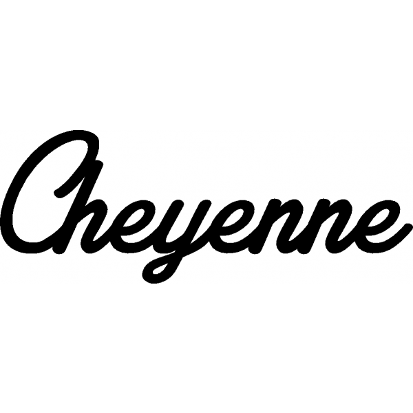 Cheyenne - Schriftzug aus Buchenholz