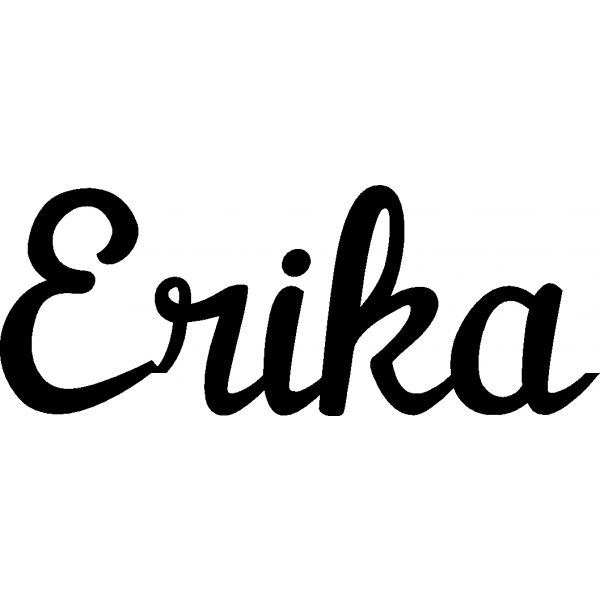 Erika - Schriftzug aus Buchenholz