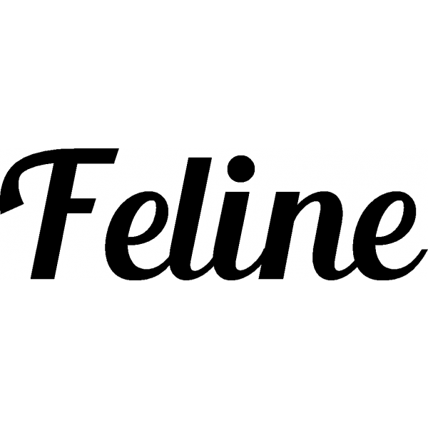 Feline - Schriftzug aus Buchenholz