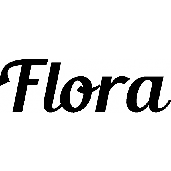 Flora - Schriftzug aus Buchenholz