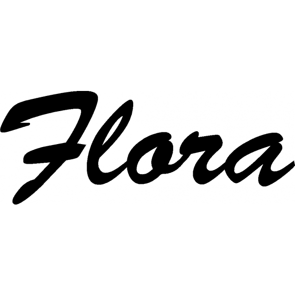 Flora - Schriftzug aus Buchenholz