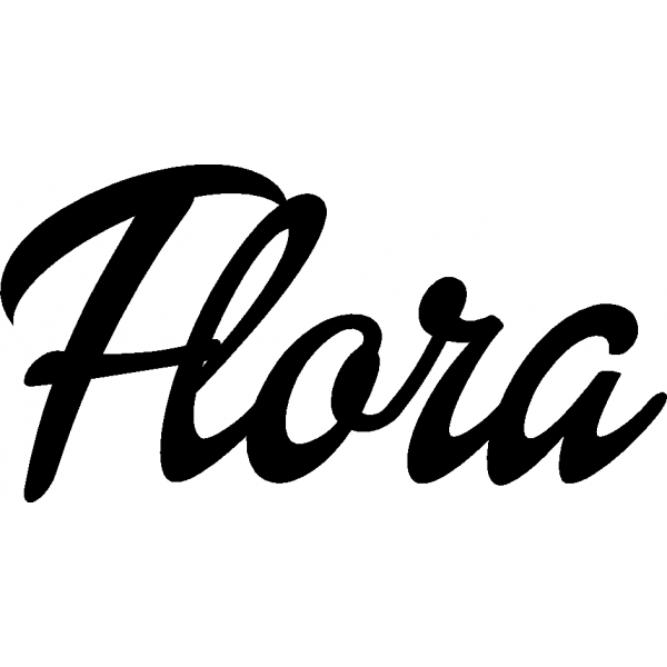 Flora - Schriftzug aus Buchenholz