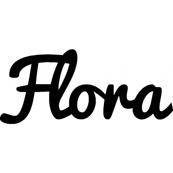 Flora - Schriftzug aus Buchenholz