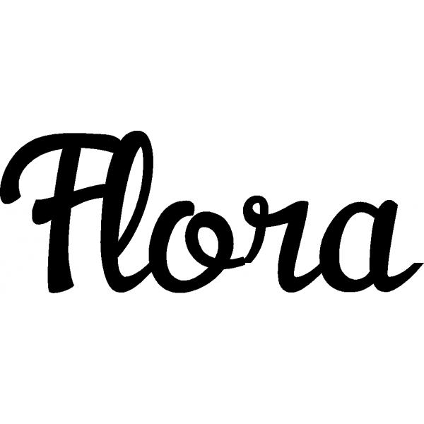 Flora - Schriftzug aus Buchenholz