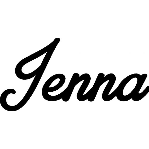 Jenna - Schriftzug aus Buchenholz