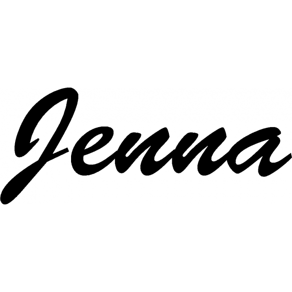 Jenna - Schriftzug aus Buchenholz