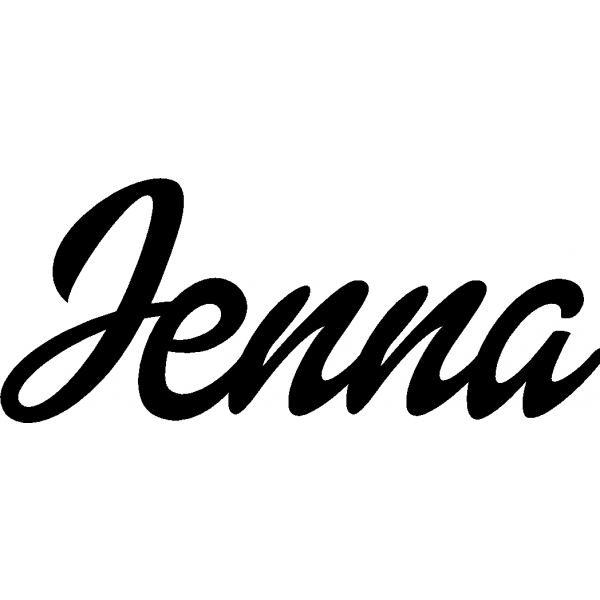 Jenna - Schriftzug aus Buchenholz