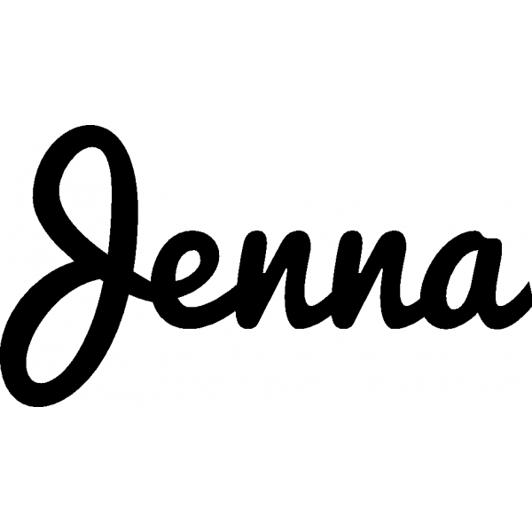 Jenna - Schriftzug aus Buchenholz