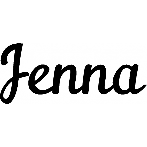 Jenna - Schriftzug aus Buchenholz