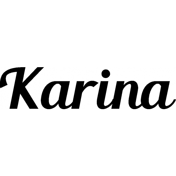 Karina - Schriftzug aus Buchenholz