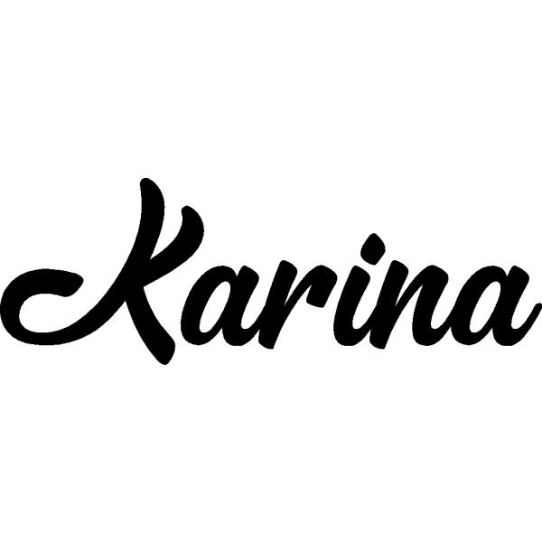 Karina - Schriftzug aus Buchenholz