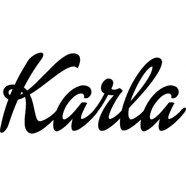 Karla - Schriftzug aus Buchenholz