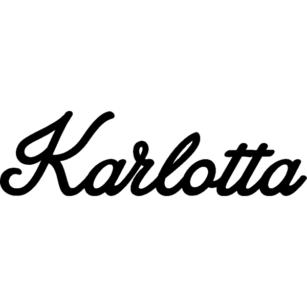 Karlotta - Schriftzug aus Buchenholz