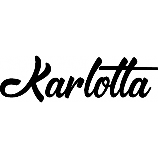 Karlotta - Schriftzug aus Buchenholz