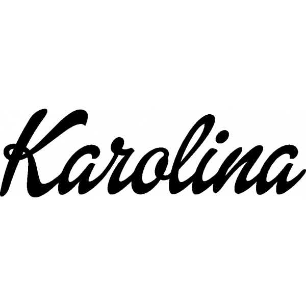 Karolina - Schriftzug aus Buchenholz