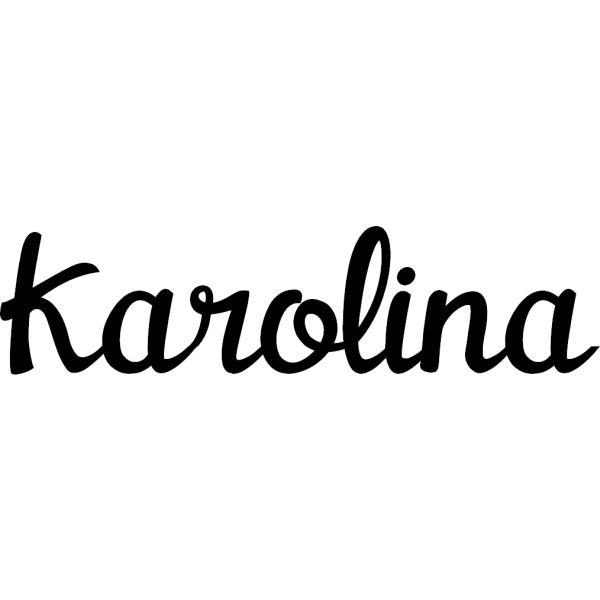 Karolina - Schriftzug aus Buchenholz