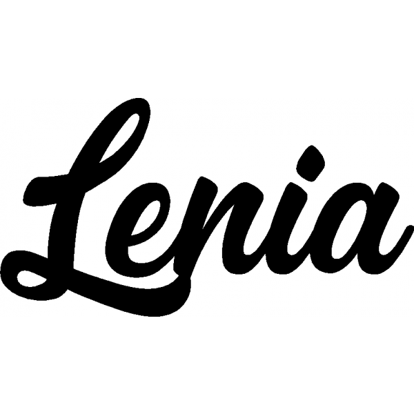 Lenia - Schriftzug aus Buchenholz